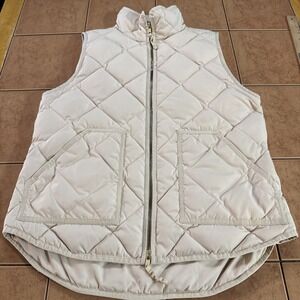 J.Crew Herringbone Excursion 60% Down Vest Sz Medium Style 92465 Quilted Puffer